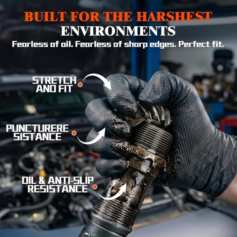 8 Mil Heavy Duty Industrial Or - Nitrile Mechanic Glove review and price