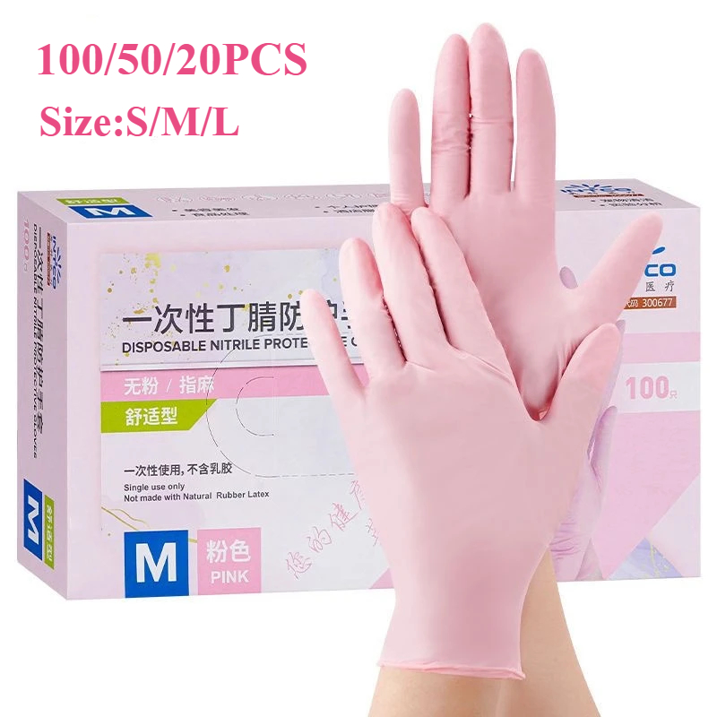 20/50/100PCS Pink Nitrile Glov - Nitrile Mechanic Glove review and price