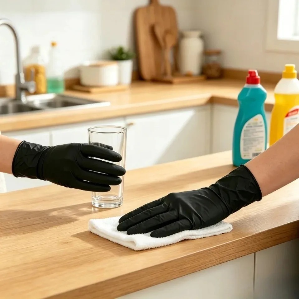 100PCS/Box Black Nitrile Glove - Latex Disposable Glove review and price